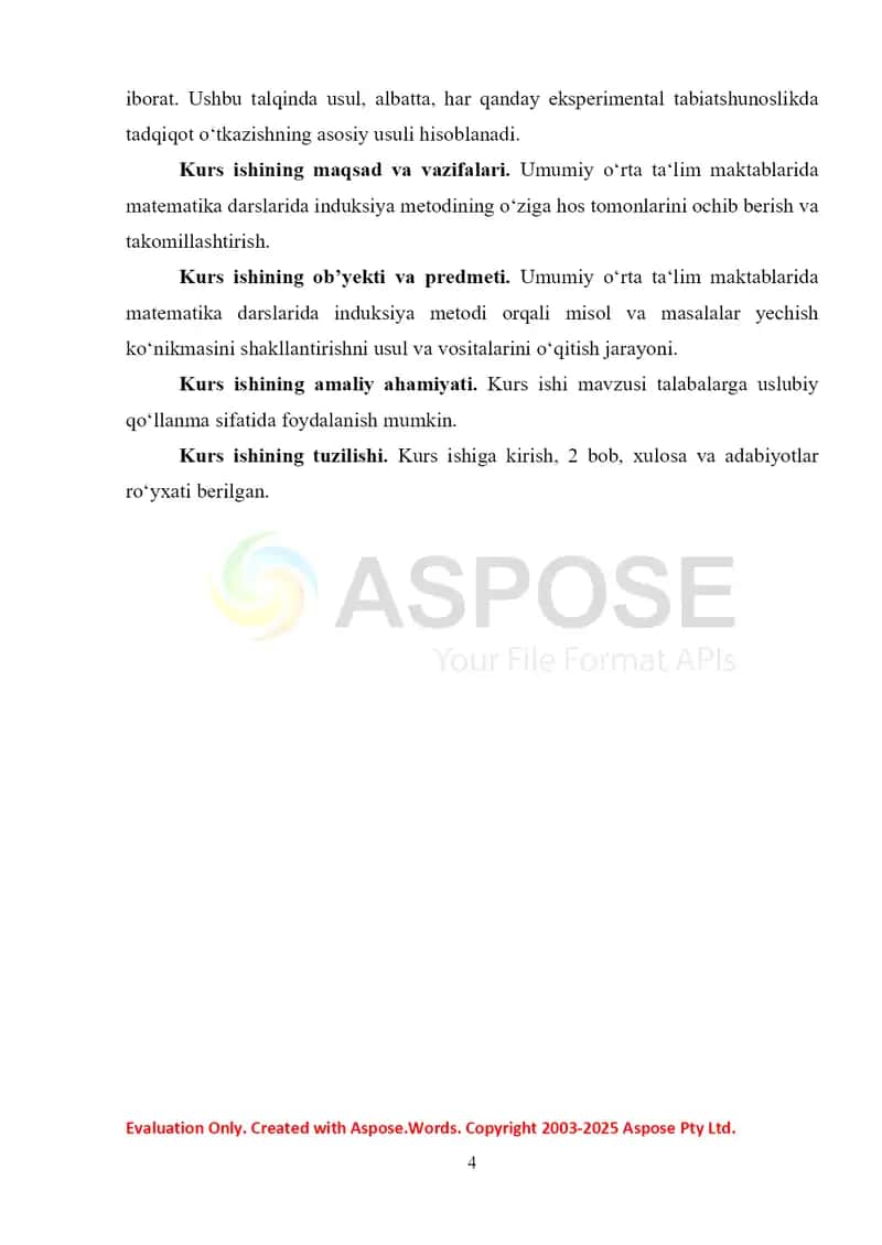 Matematik Induksiya va unga doir misollar tatbiqi 4