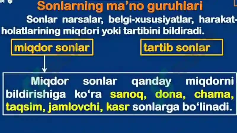 son so‘z turkumi 5