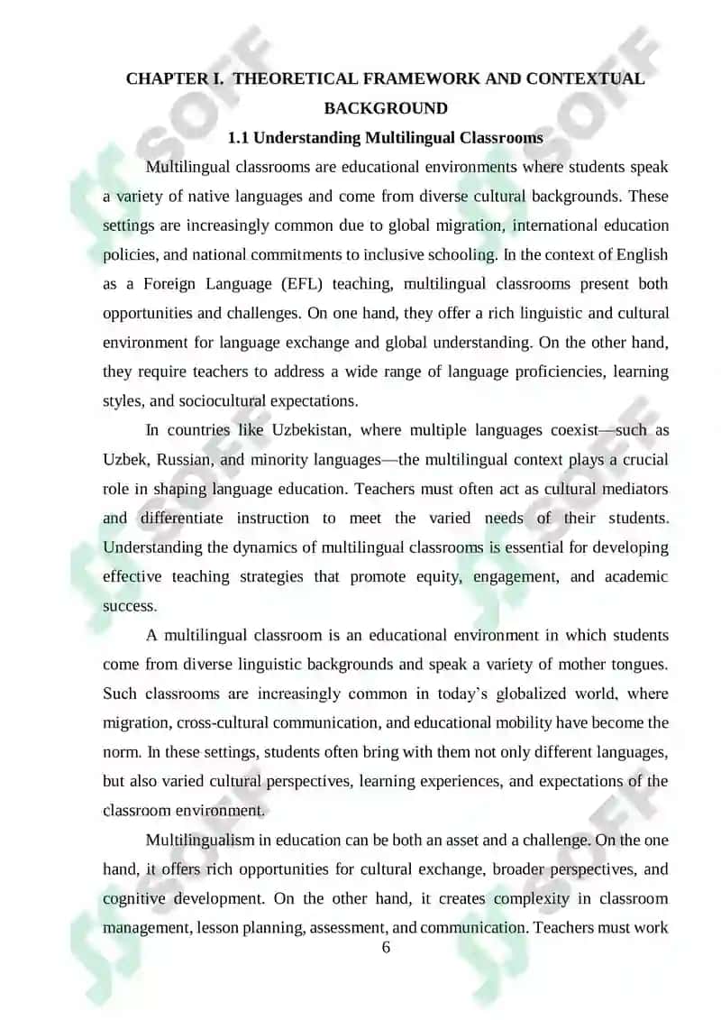Challenges in Teaching English as a Foreign Language in Multilingual Classrooms 5