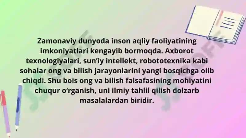 Ong va bilish falsafasi 5