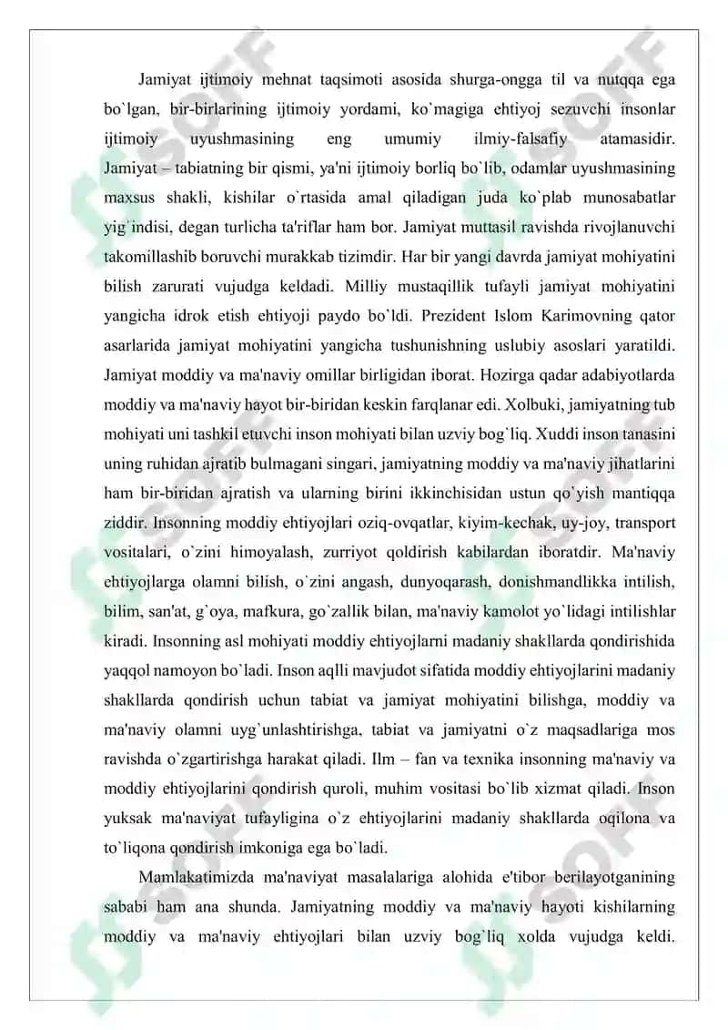 Jamiyat va Inson falsafasi 5