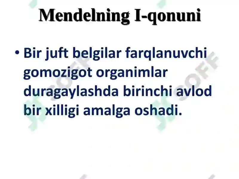 Umumiy genetika asoslari 5