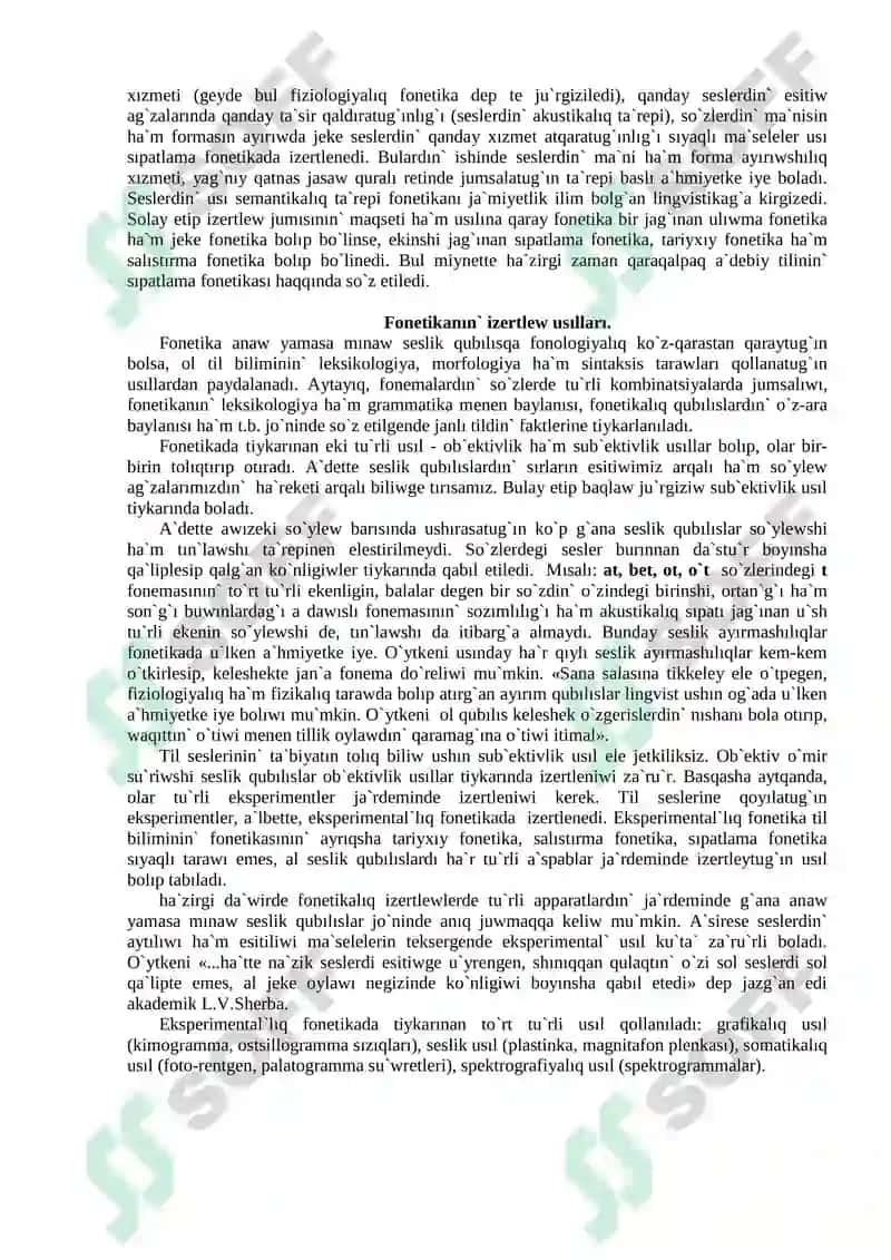 Ha`zirgi qaraqalpaq tili. Fonetika-1 5