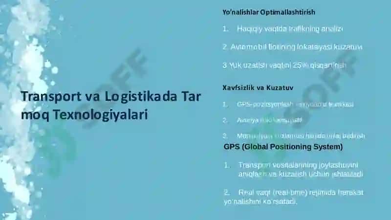 Xalq xo'jaligining turli sohalari va tarmoqlarida tarmoq texnologiyalaridan foydalanish yo'llari 5