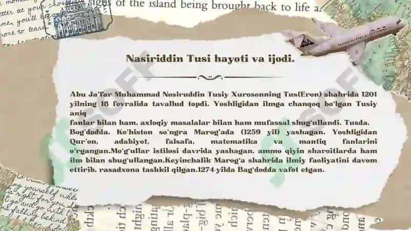 Nasiriddin Tusi hayoti va ijodi 5