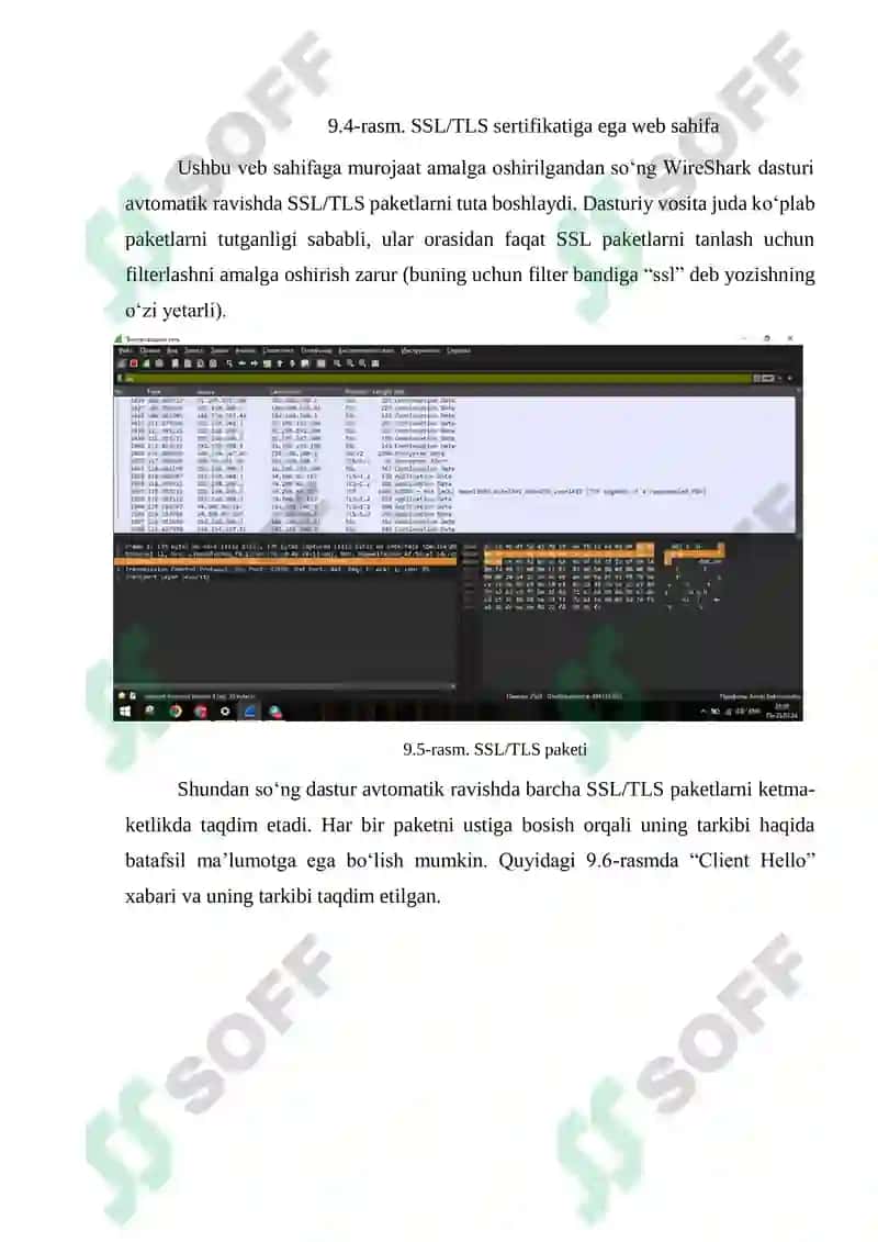 Wireshark ilovasi yordamida SSL paketini tahlili 5