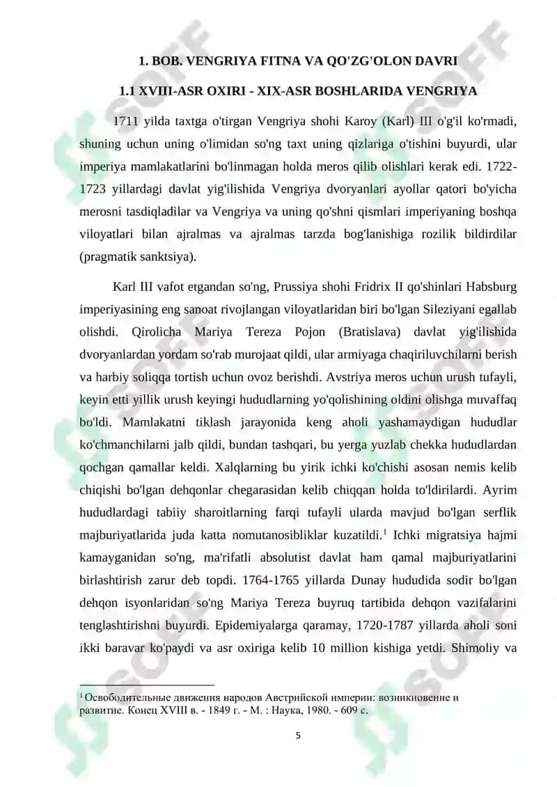 XVIII-XIX asrlarda Vengriyada Gabsburglar Monarxiyasi 5