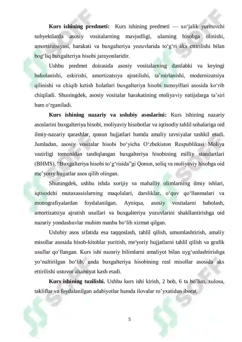 Asosiy vositalari hisobi 5