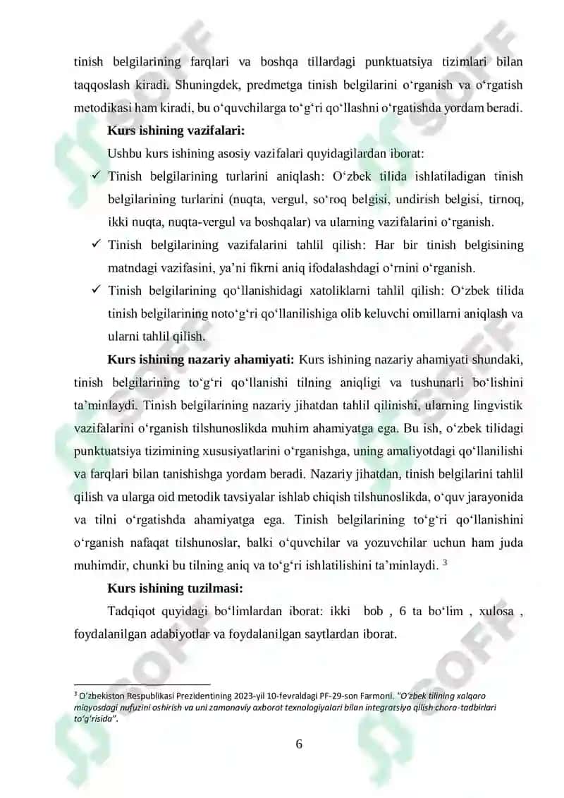 Tinish belgilari va ularning vazifalari 6