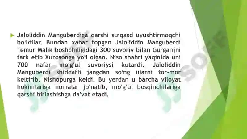 Jaloliddin Manguberdi – Vatan himoyachisi 6