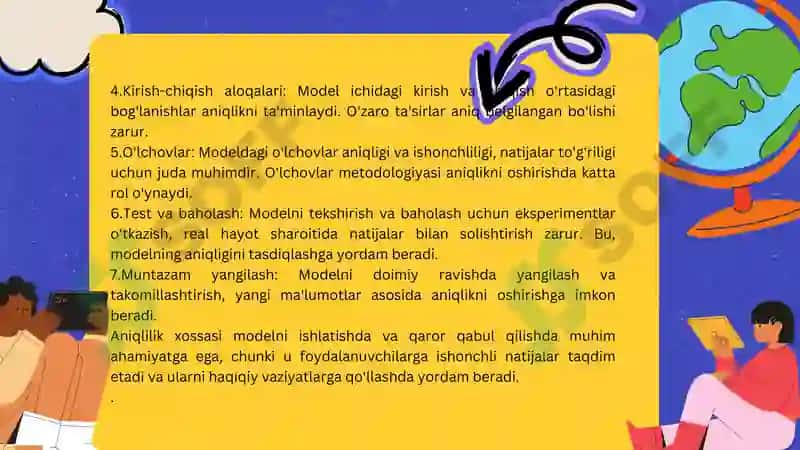 Modellarni tuzishning asosiy xossalari. 6