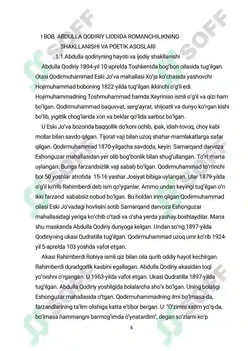 A. Qodiriy romanlari poetikasi 6