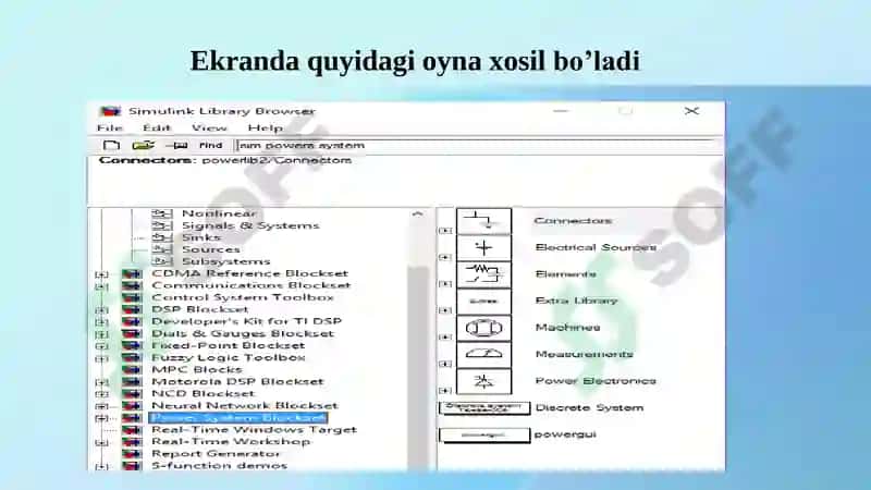 Power System Blockset paketi 6