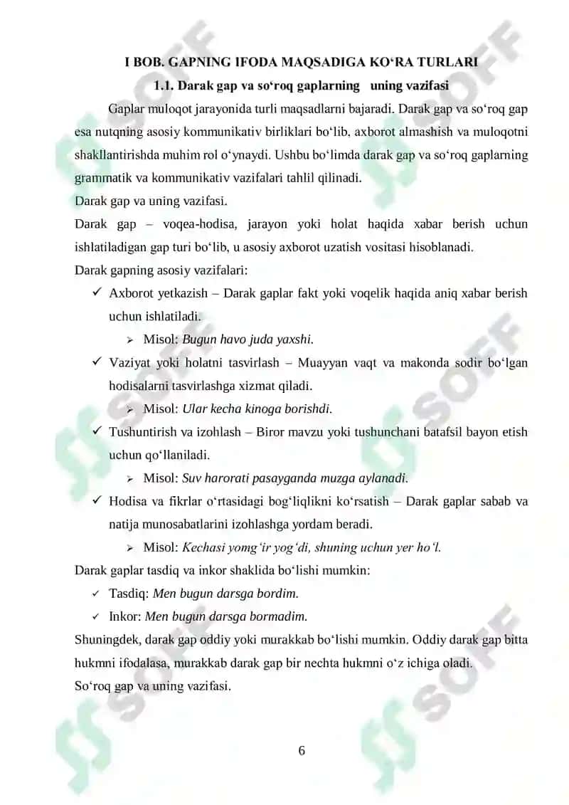 Gapning ifoda maqsadiga koʻra turlari 6