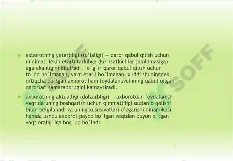 Texnik tizimlarda axborot texnologiyalari 6