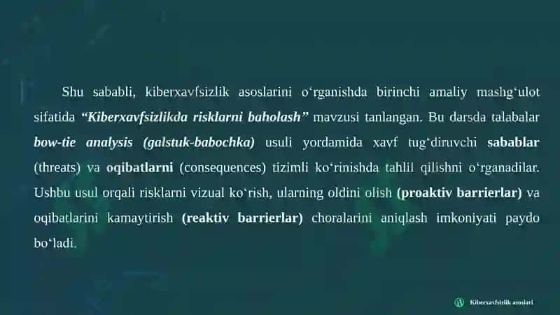 Kiberxavfsizlik asoslari 6