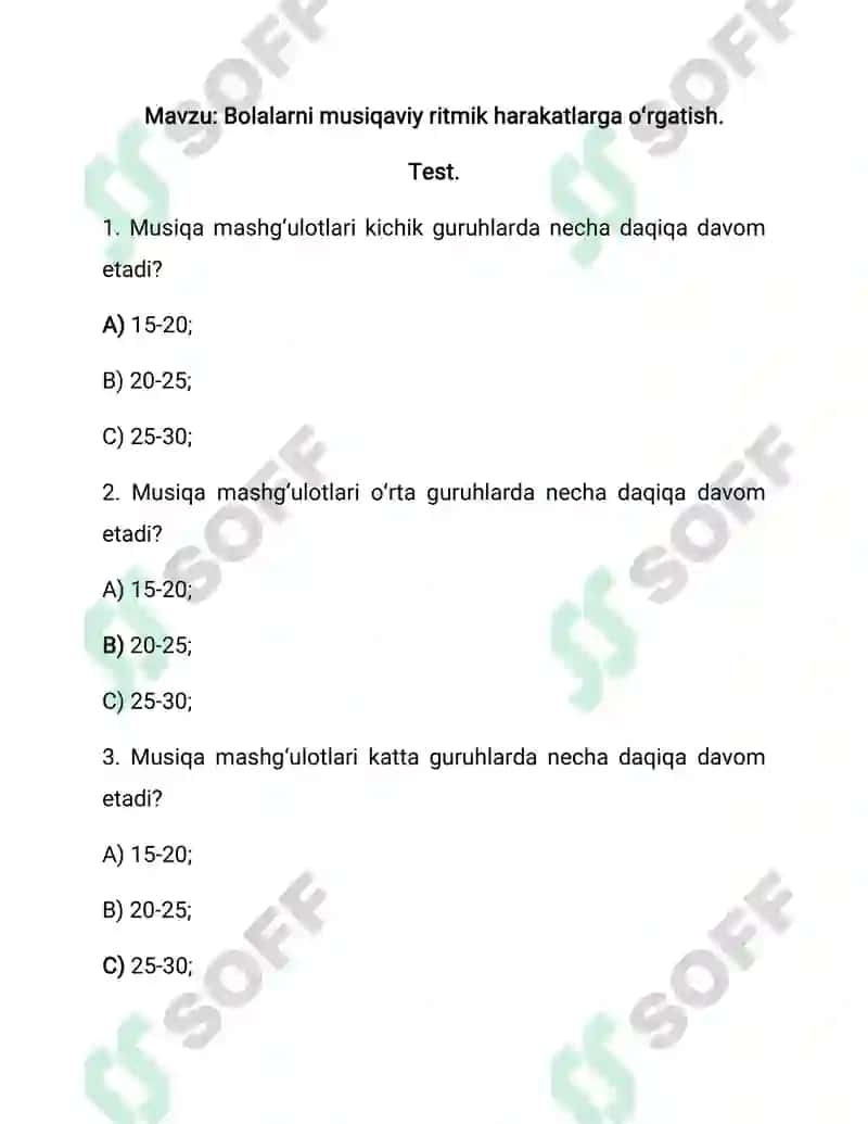 Musiqa mashgʻulotlari tuzilishi 6
