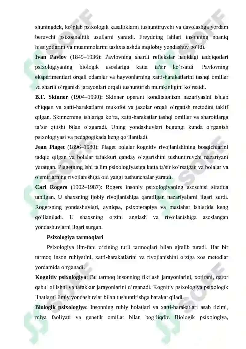 Psixologiya fanining rivojlanishi 6