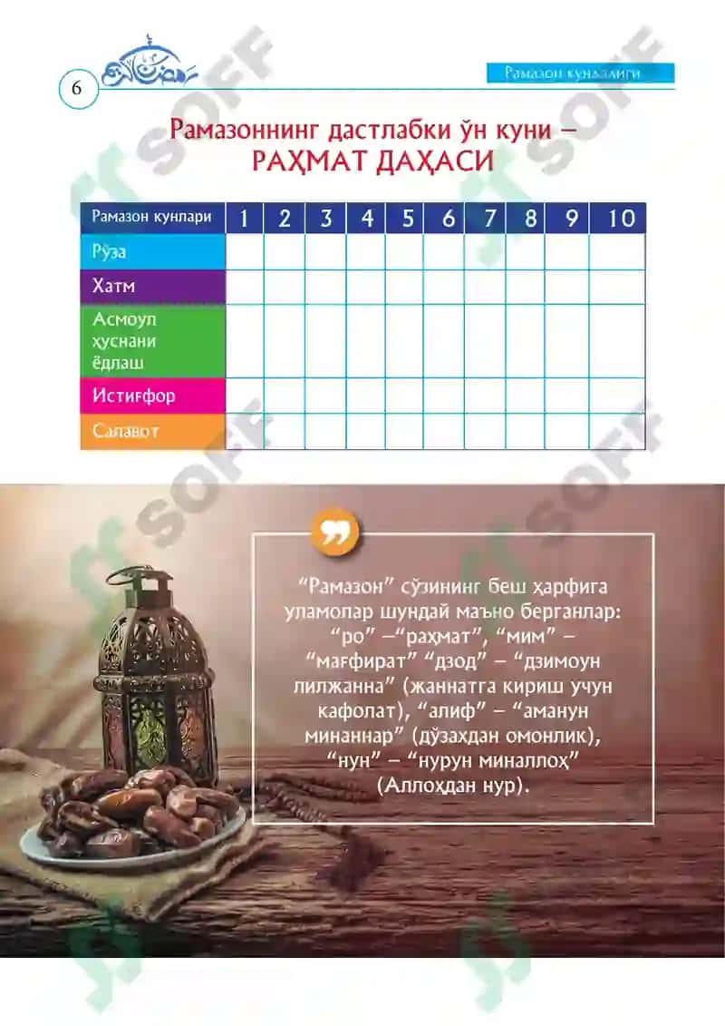 Рамазон кундалиги 6