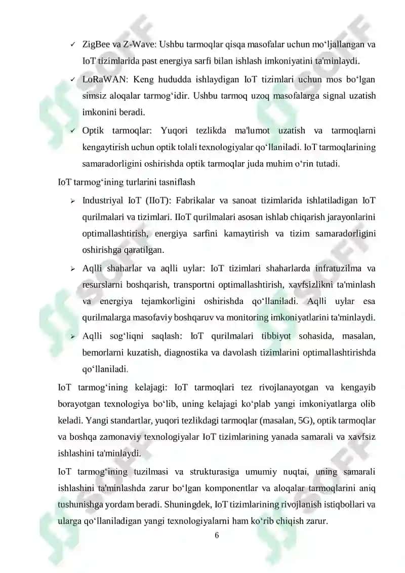 IoT tarmog'ida optik tarmoqlarni qo'llash 6