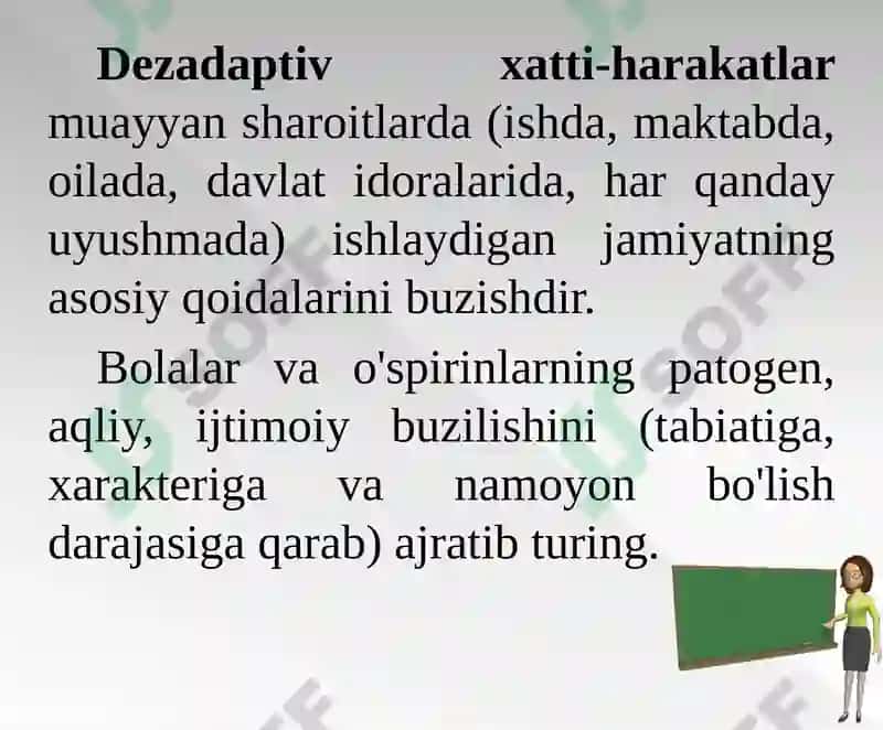 Dezadaptatsiya haqida tushuncha 6