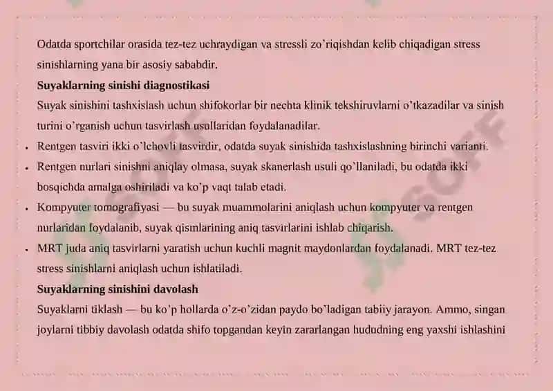 Suyak sinishining turlari 6