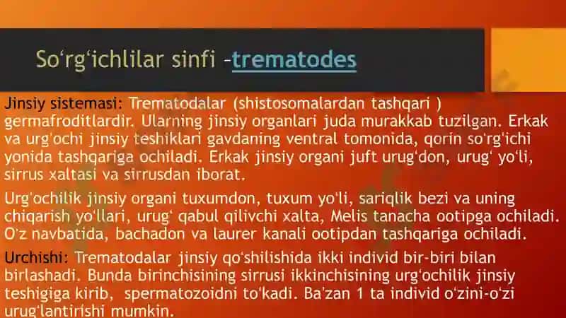 Soʻrgʻichlilar- odam parazitlari 7
