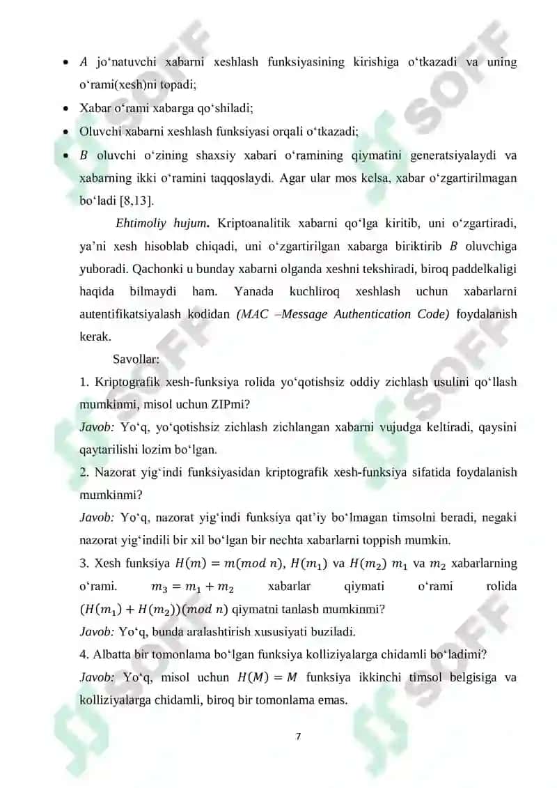 SHA-1 xesh funksiyasi tadqiqi 7