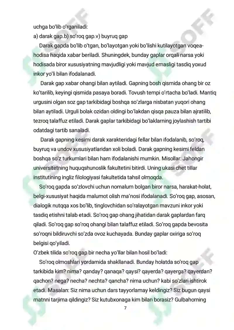 Gapning grammatik kategoriyalar 7