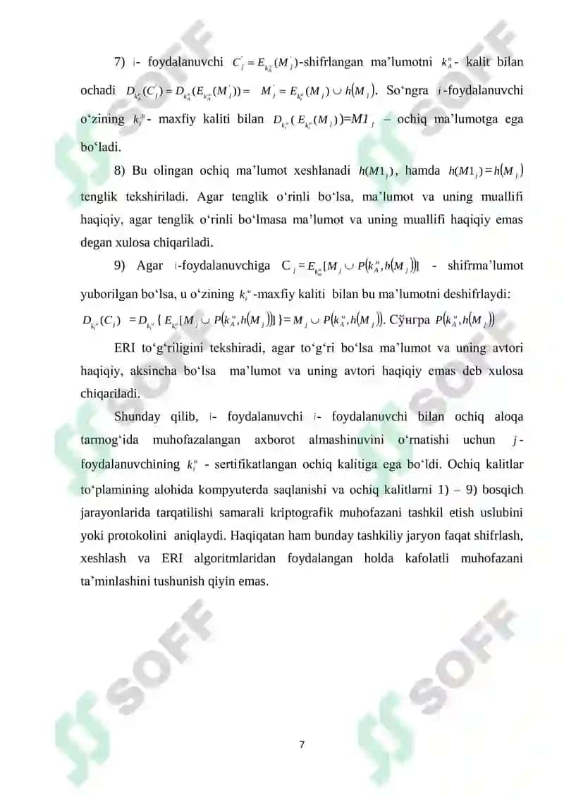 Kalitlarni taqsimlashni boshqarish algoritmlari tadqiqi 7