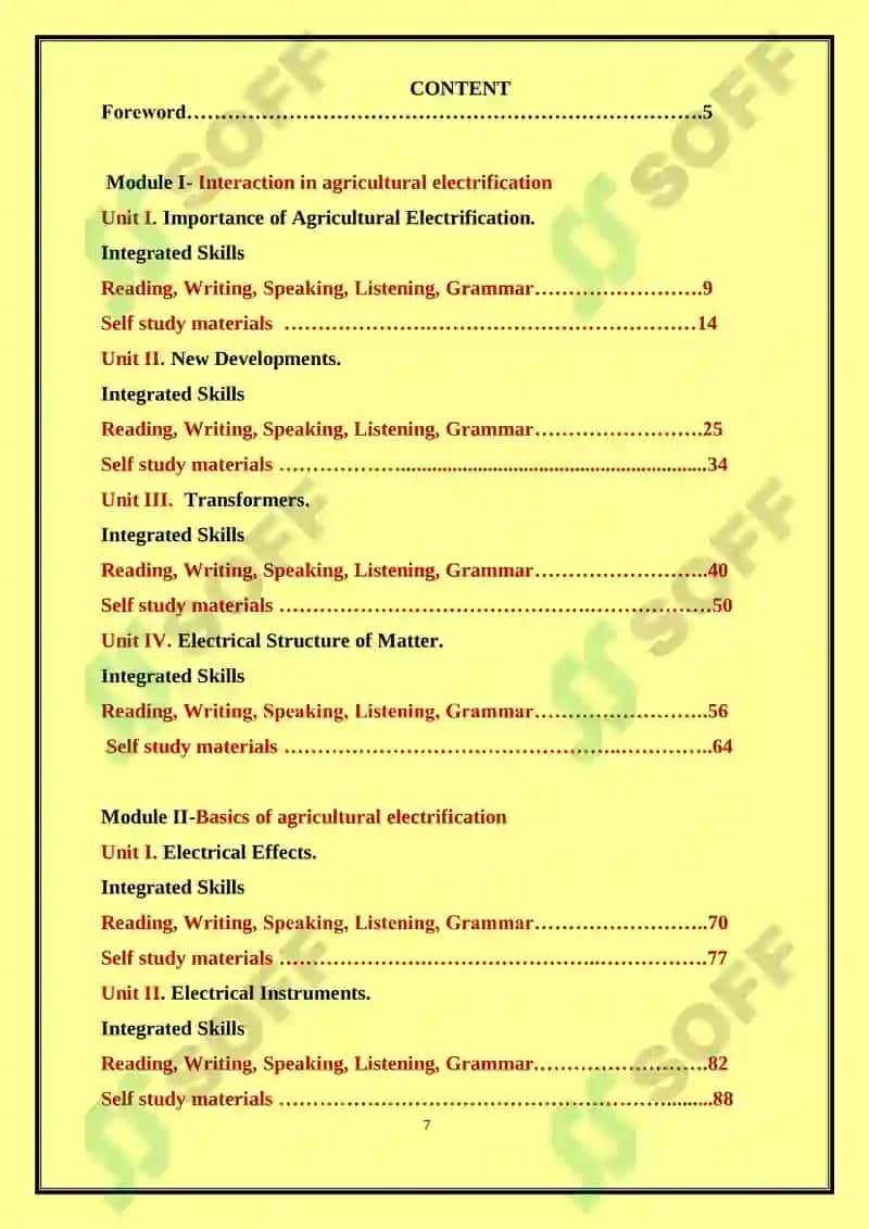English for Energy Supply in Agriculture 7