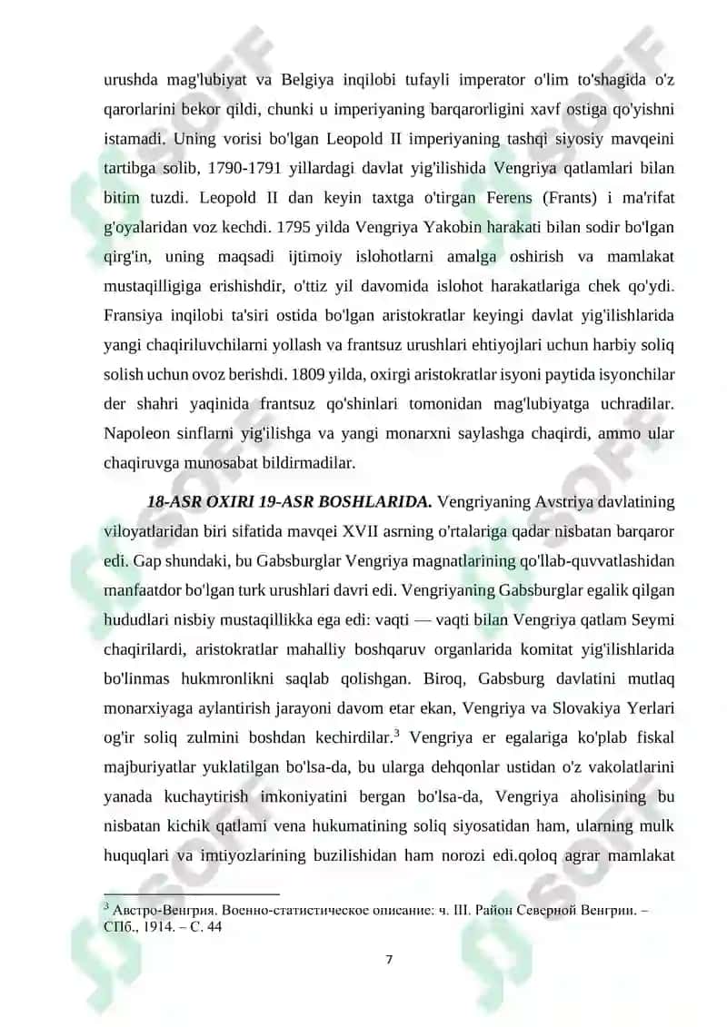 XVIII-XIX asrlarda Vengriyada Gabsburglar Monarxiyasi 7