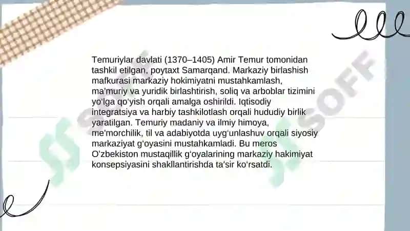 Oʻzbekiston mustaqillik gʻoyalarining tarixiy asoslari 7