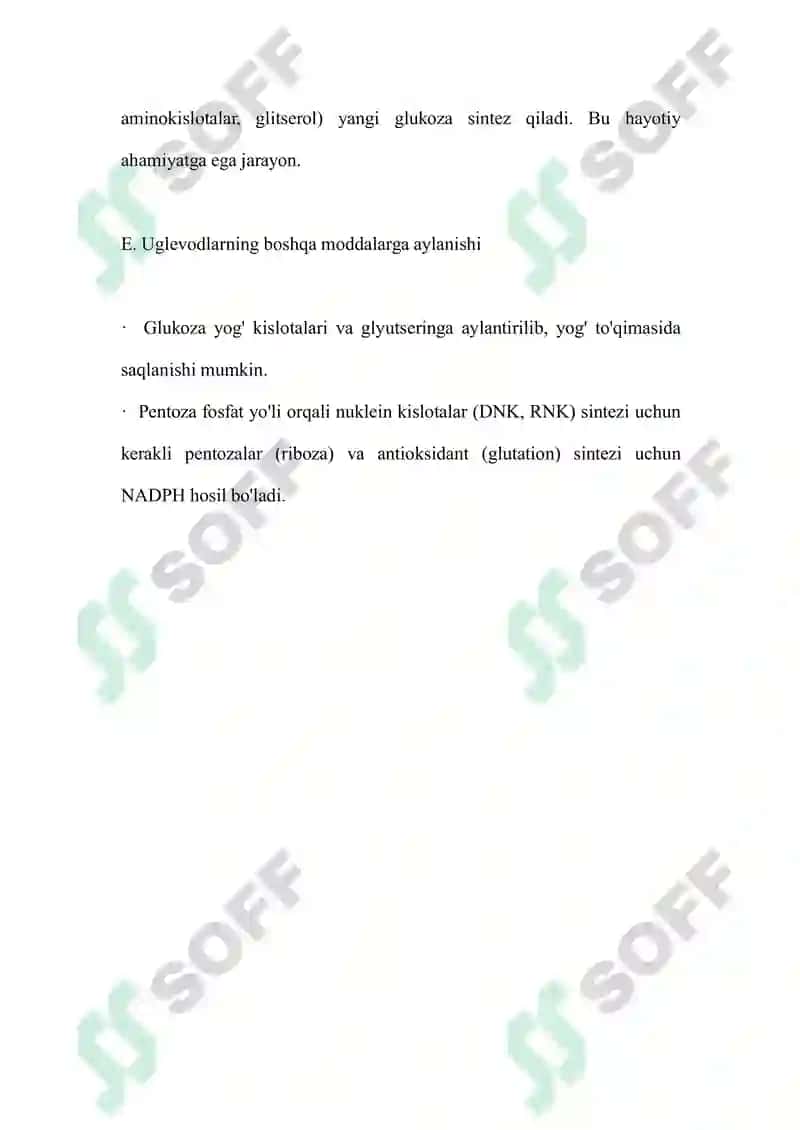 Hayvonlarda uglevodlar almashinuvining asosiy jarayonlari 7