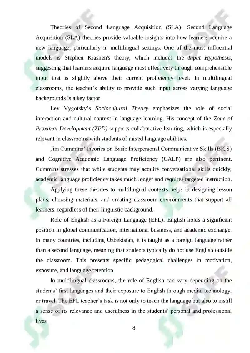 Challenges in Teaching English as a Foreign Language in Multilingual Classrooms 7