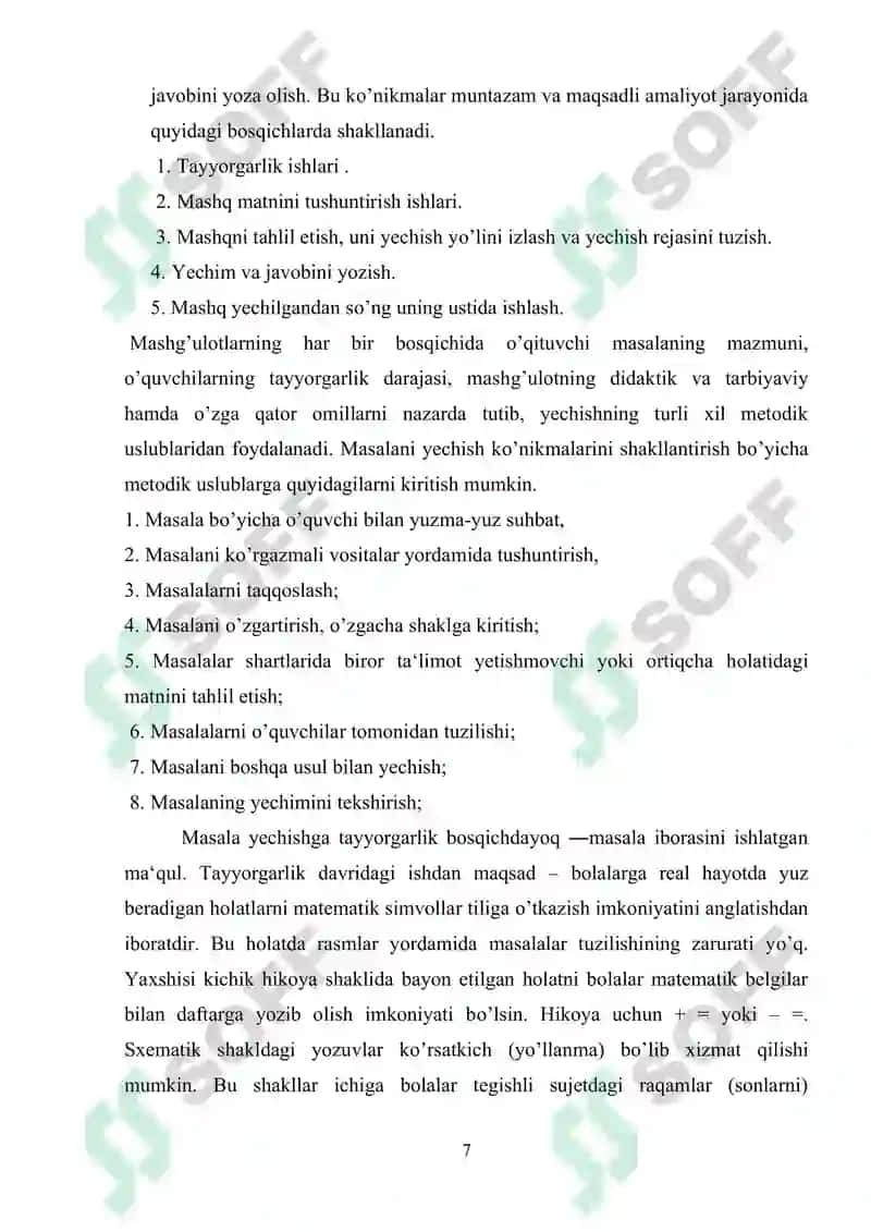 O‘zbekiston Respublikasida yosh avlodlarning o‘quv faoliyati 7