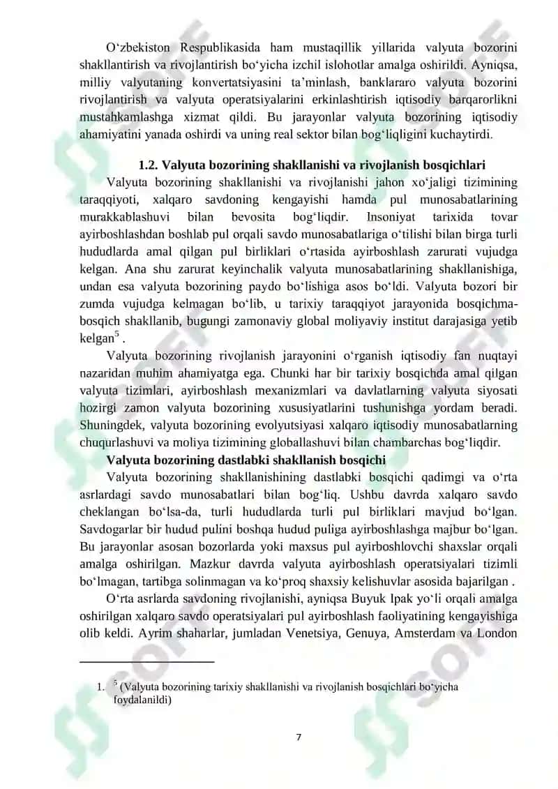 Valyuta bozori va uning ishtirokchilari 7