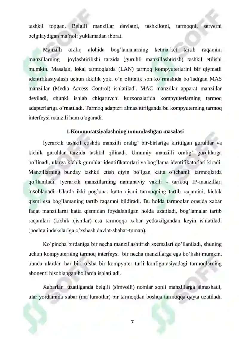 Ma’lumotlar kommunikatsiyasi 7