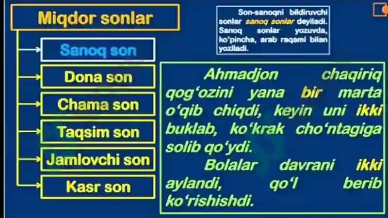 son so‘z turkumi 7