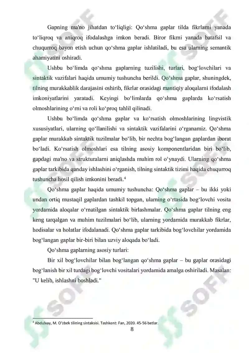 O‘zbek tili va adabiyoti 8