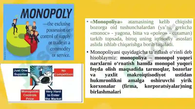 RAQOBAT VA YAKKA HOKIMLIK (MONOPOLIYA) 8