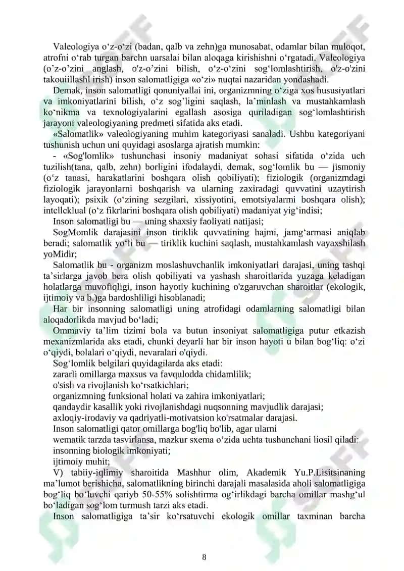 Valeologiya asoslari 8