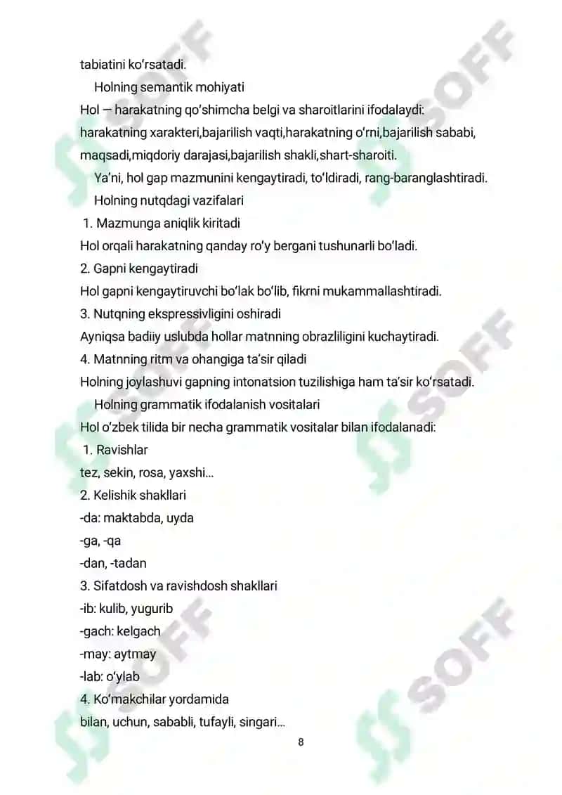 Hol va uning oʻzbek tilshunosligidagi tadqiqi 8