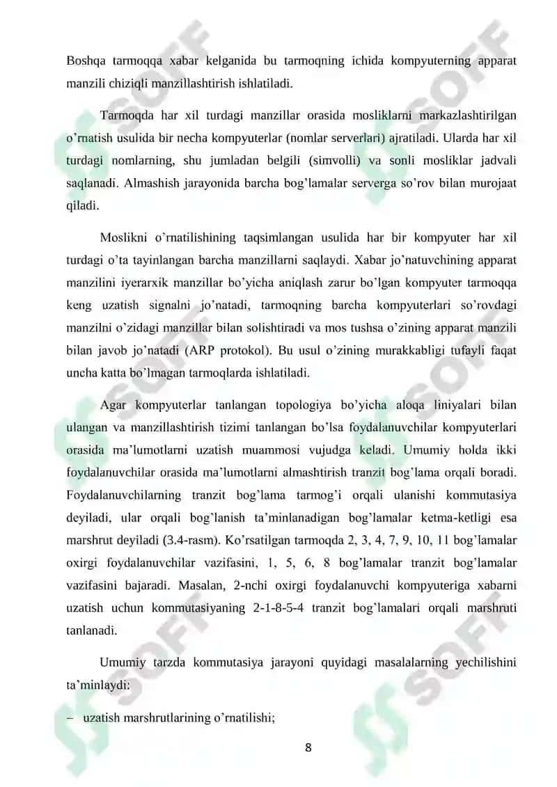 Ma’lumotlar kommunikatsiyasi 8