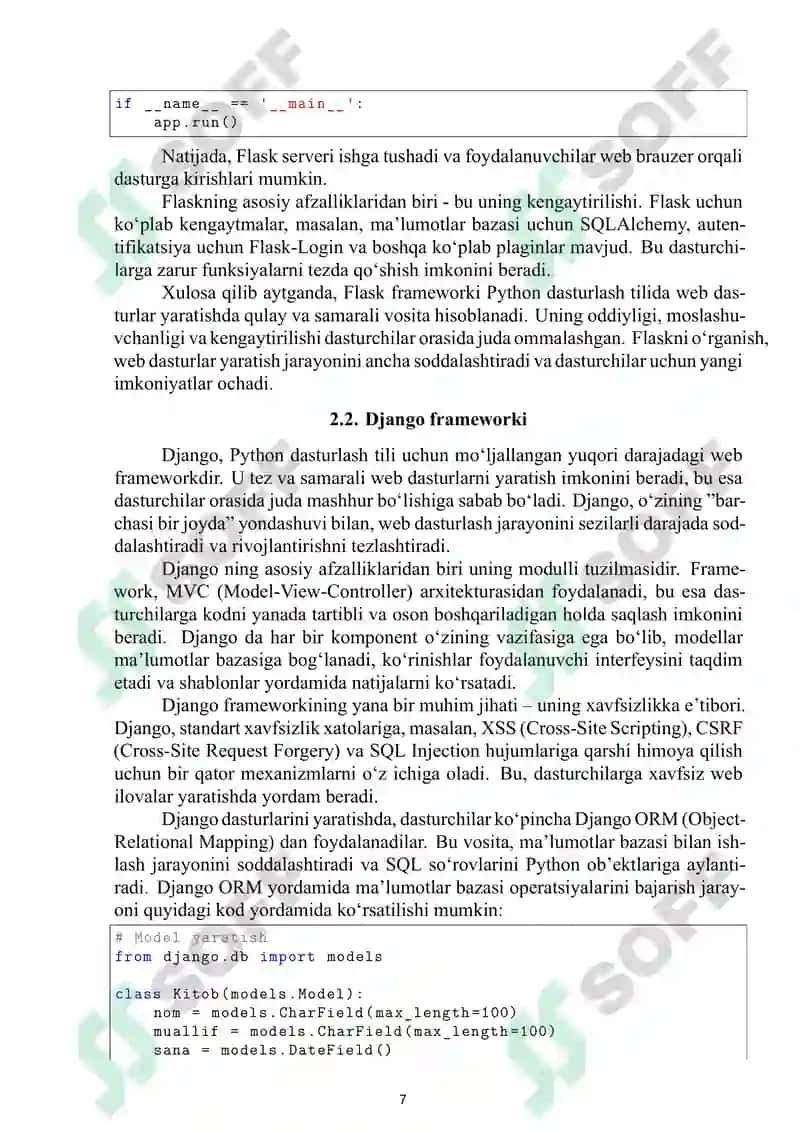 Python dasturlash tilining web dasturlar yaratish 8