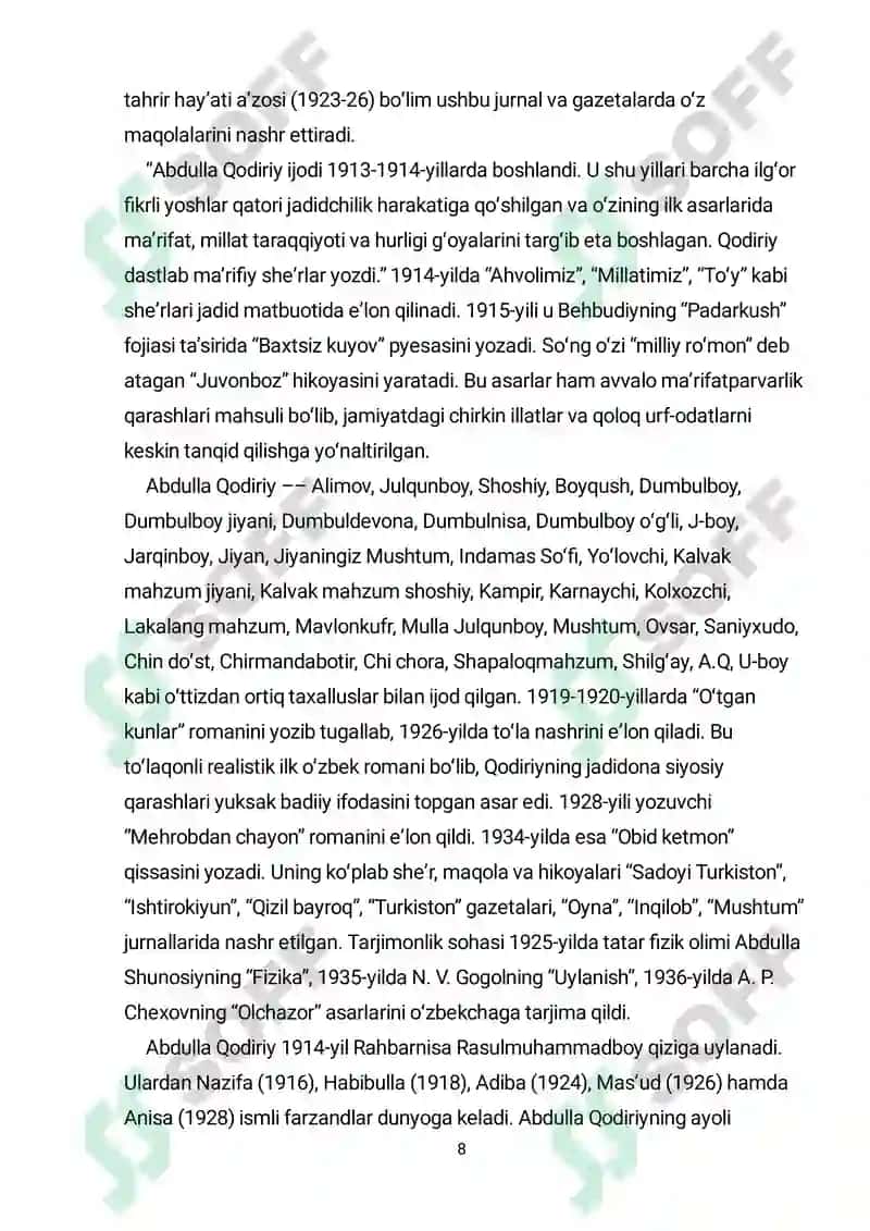 A. Qodiriy romanlari poetikasi 8