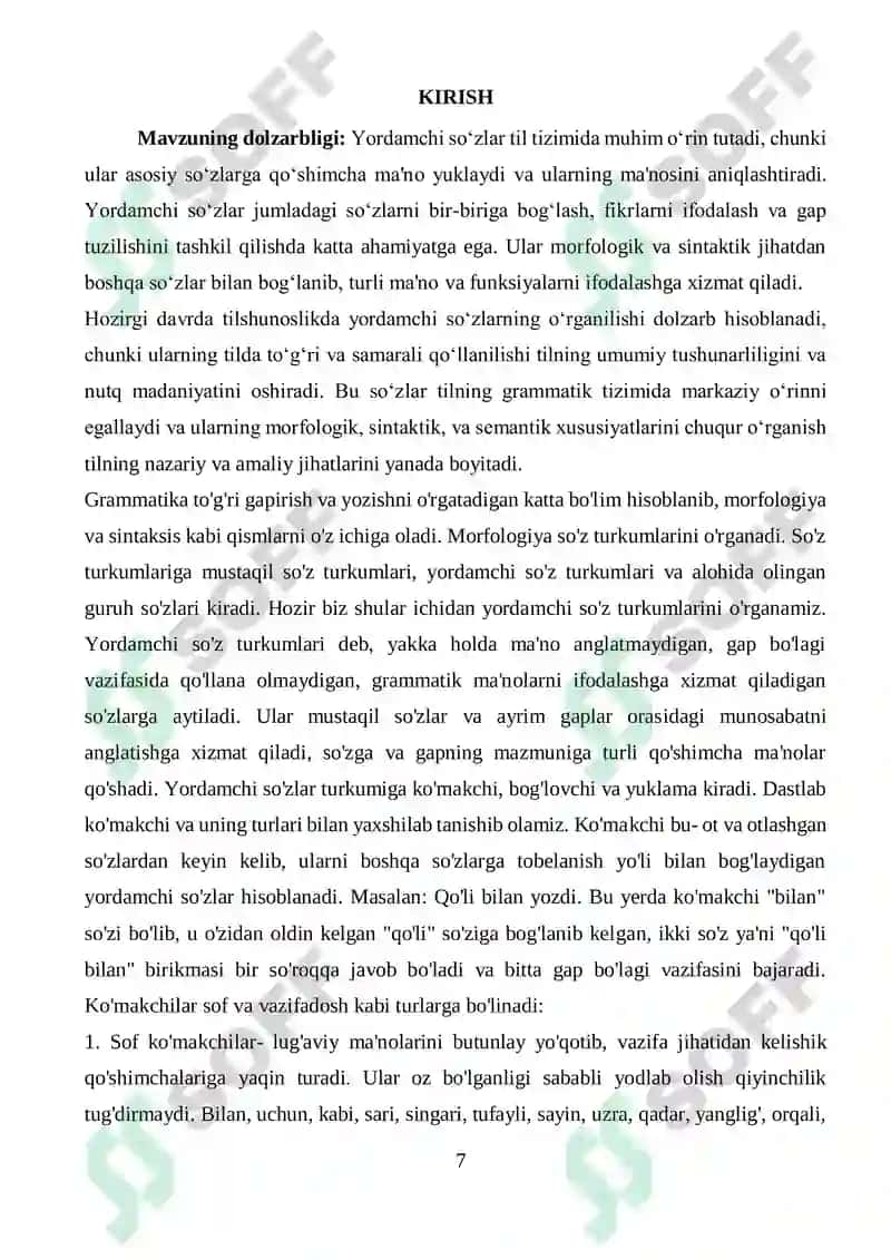 Yordamchi soʻzlarning Grammatik xususiyatlari 8