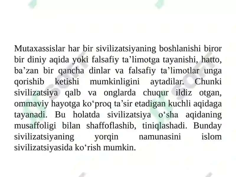 Islom sivilizatsiyasi tarixi 8