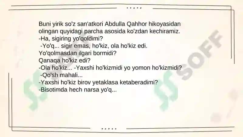 Badiiy matnlar ustida ishlash 8