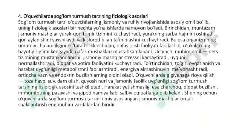 Jismoniy Mashqlar Fiziologiyasi 8